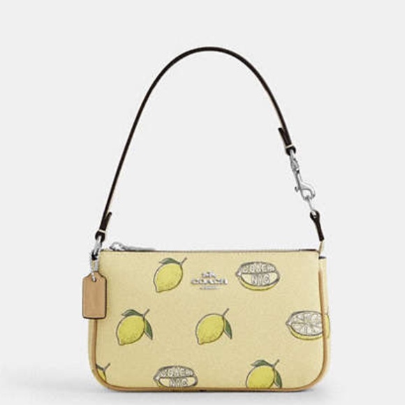 New🍋Coach Nolita 19 With Lemon Print - Picture 1 of 10